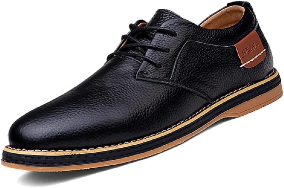 

Мужские оксфорды на шнуровке, ручная работа, из премиальной кожи, классические повседневные туфли с комфортной подошвой, противоскользящие дерби Safecams, черный