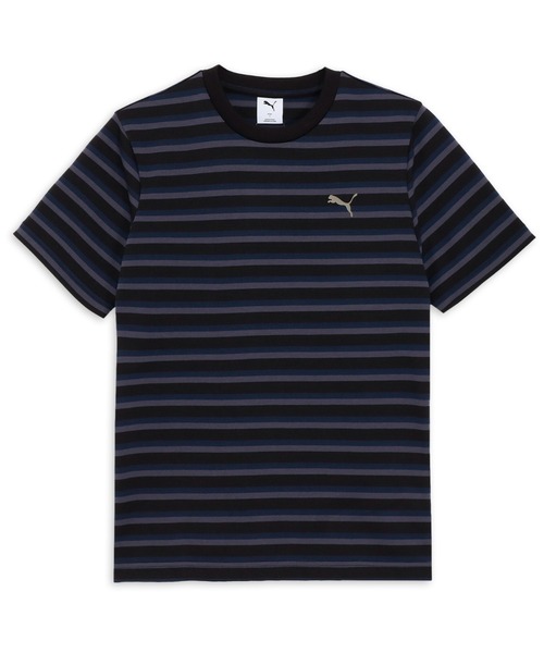 

Мужская летняя полосатая футболка с коротким рукавом PUMA, черный