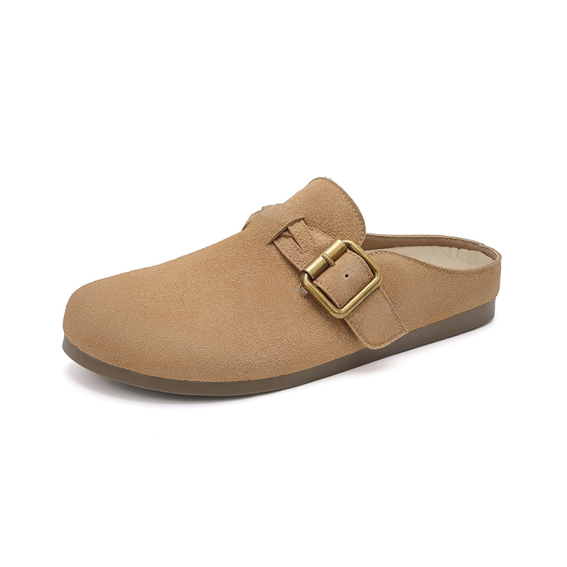 JOSINY Женские противоскользящие закрытые тапочки коричневые, цвет Brown