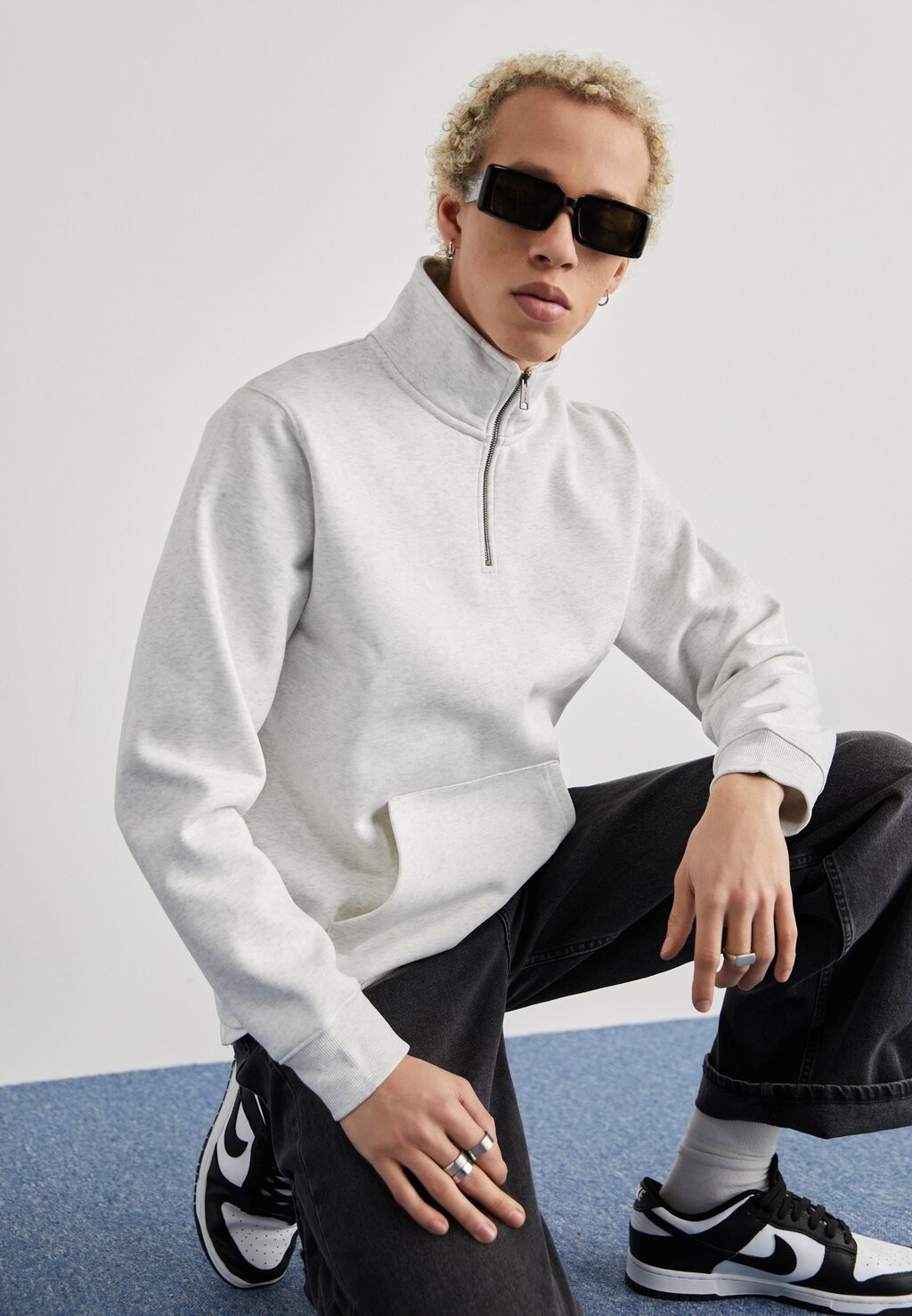 

Толстовка CHASE NECK ZIP Carhartt WIP, цвет ash heather