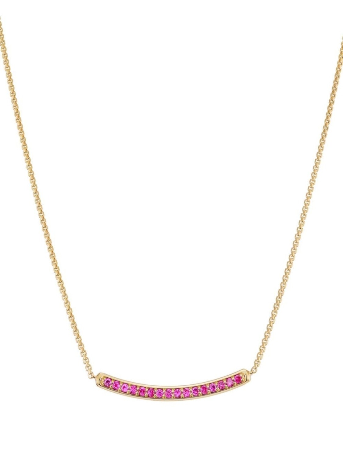 

Колье Petite Pavé Bar из желтого золота с рубинами David Yurman, золотой
