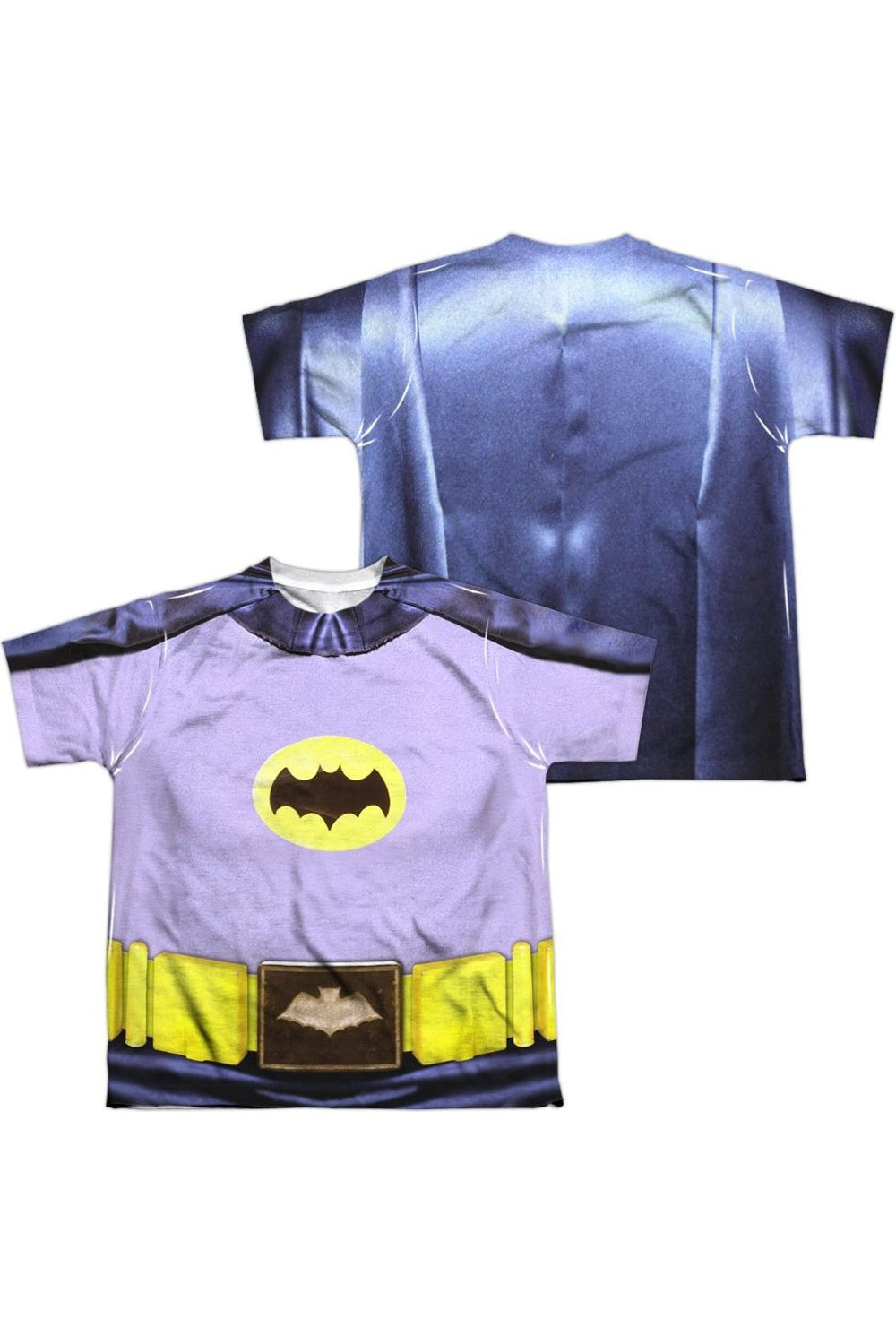 

Футболка для детей с коротким рукавом и принтом Бэтмена из классического сериала (печать спереди и сзади) Gildan, белый