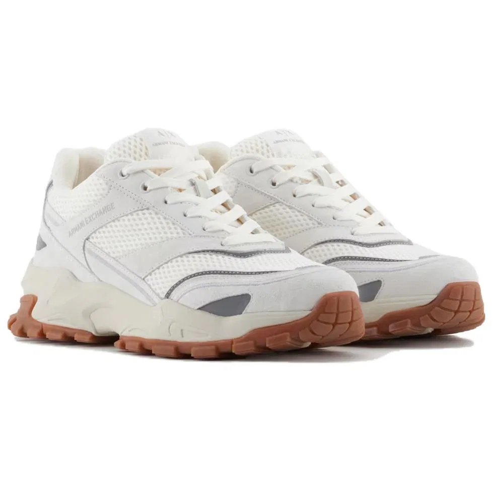 Кеды из натуральной кожи ARMANI EXCHANGE белые — фото 3
