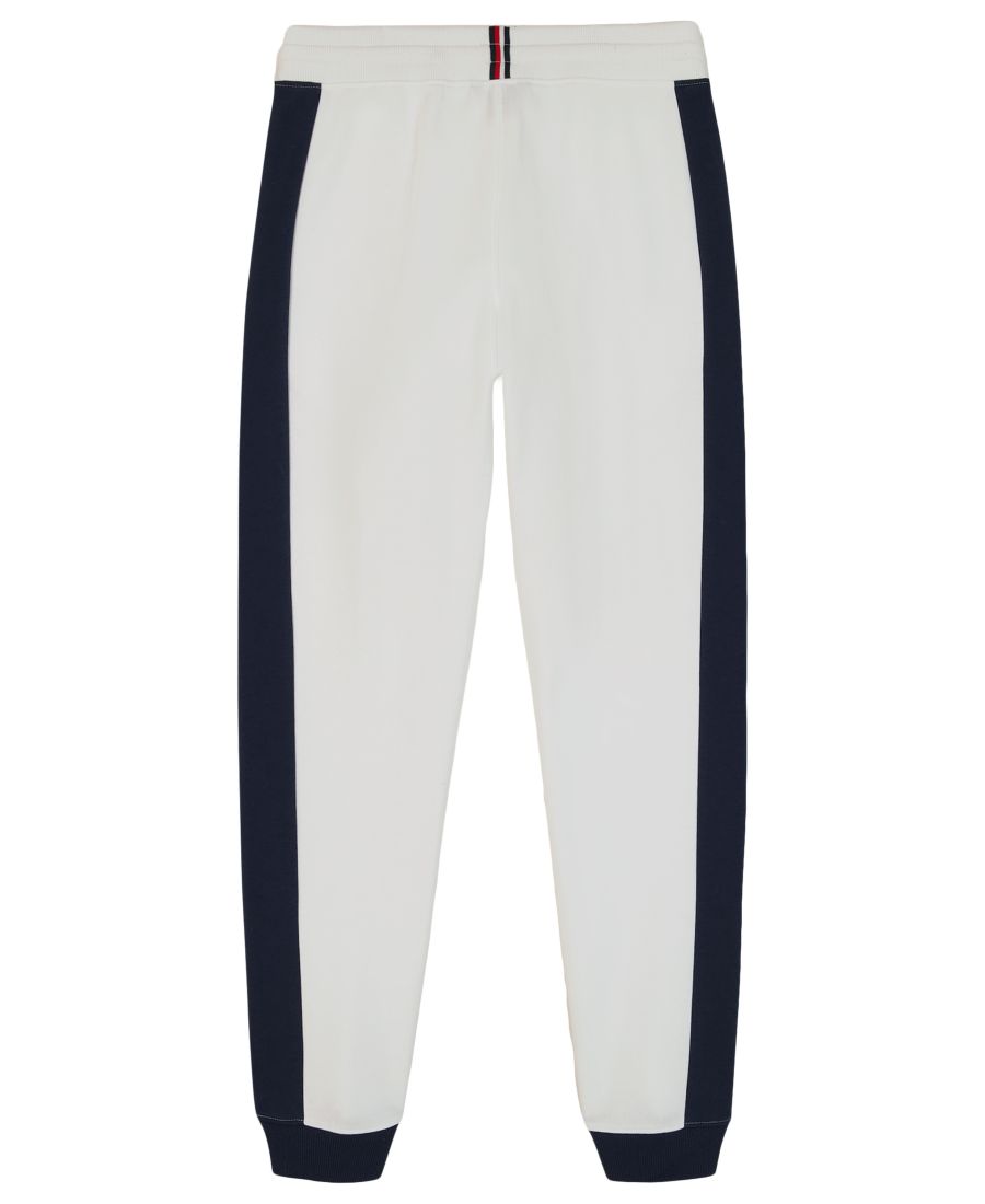 Детские спортивные брюки с ребристым поясом, размер 2T-7, цветные Tommy Hilfiger, White — фото 2
