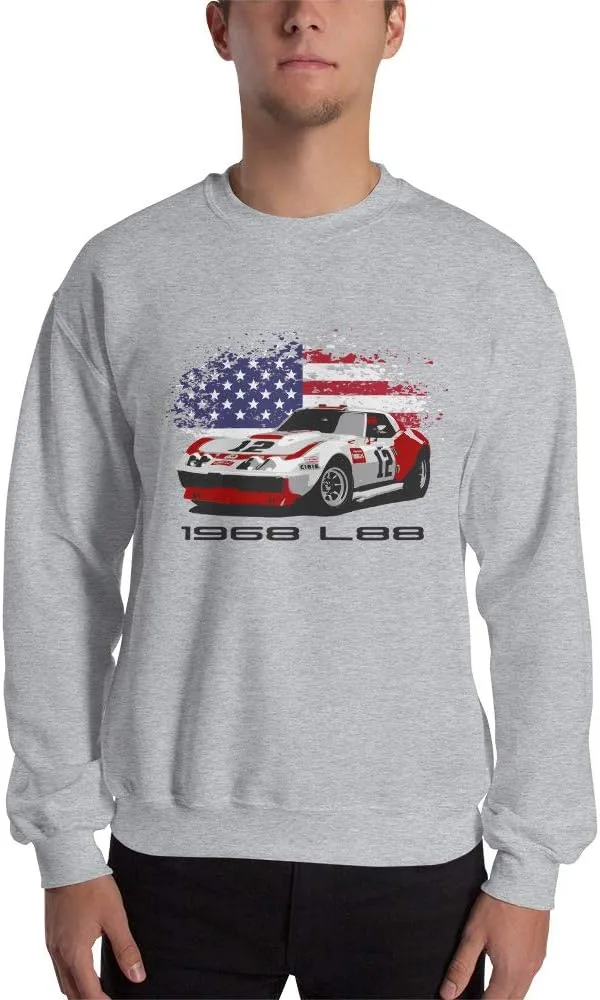 

Свитшот Muscle Car 1968 Chevy Vette L88 Owens Corning #12 Race Car White JG Infinite