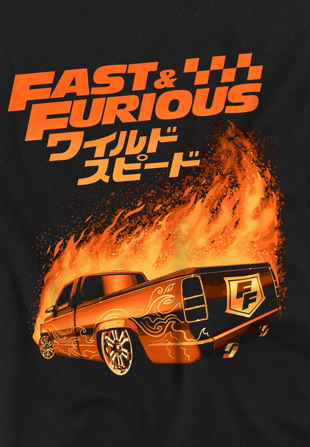 

Футболка с принтом FAST FURIOUS FIRE Cotton Soul, черный