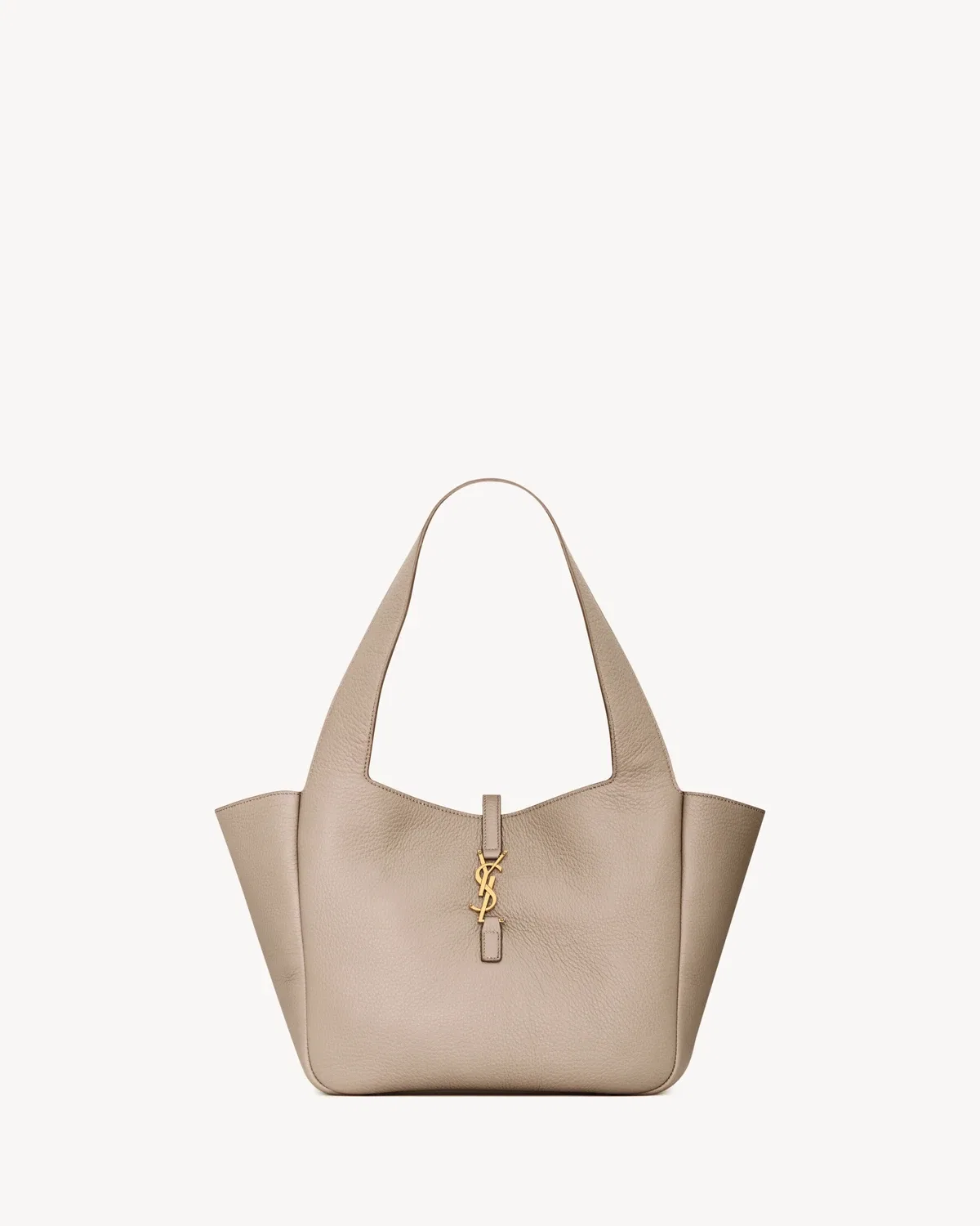 LE 5 À 7 SMALL BEA из зернистой кожи SAINT LAURENT, бежевый