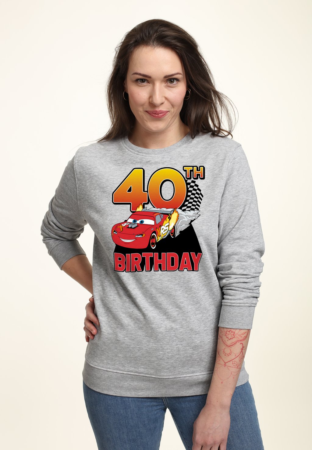 

Толстовка CARS 2 LIGHTNING BIRTHDAY 40 Disney, цвет Mottled Light Grey