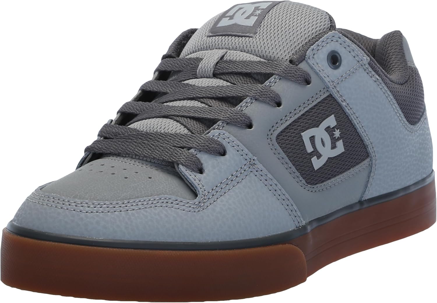 

Мужские кеды DC Mens Pure Low Top с низким верхом на шнуровке для повседневного ношения и скейтбординга Dc Shoes, Carbon/Gum