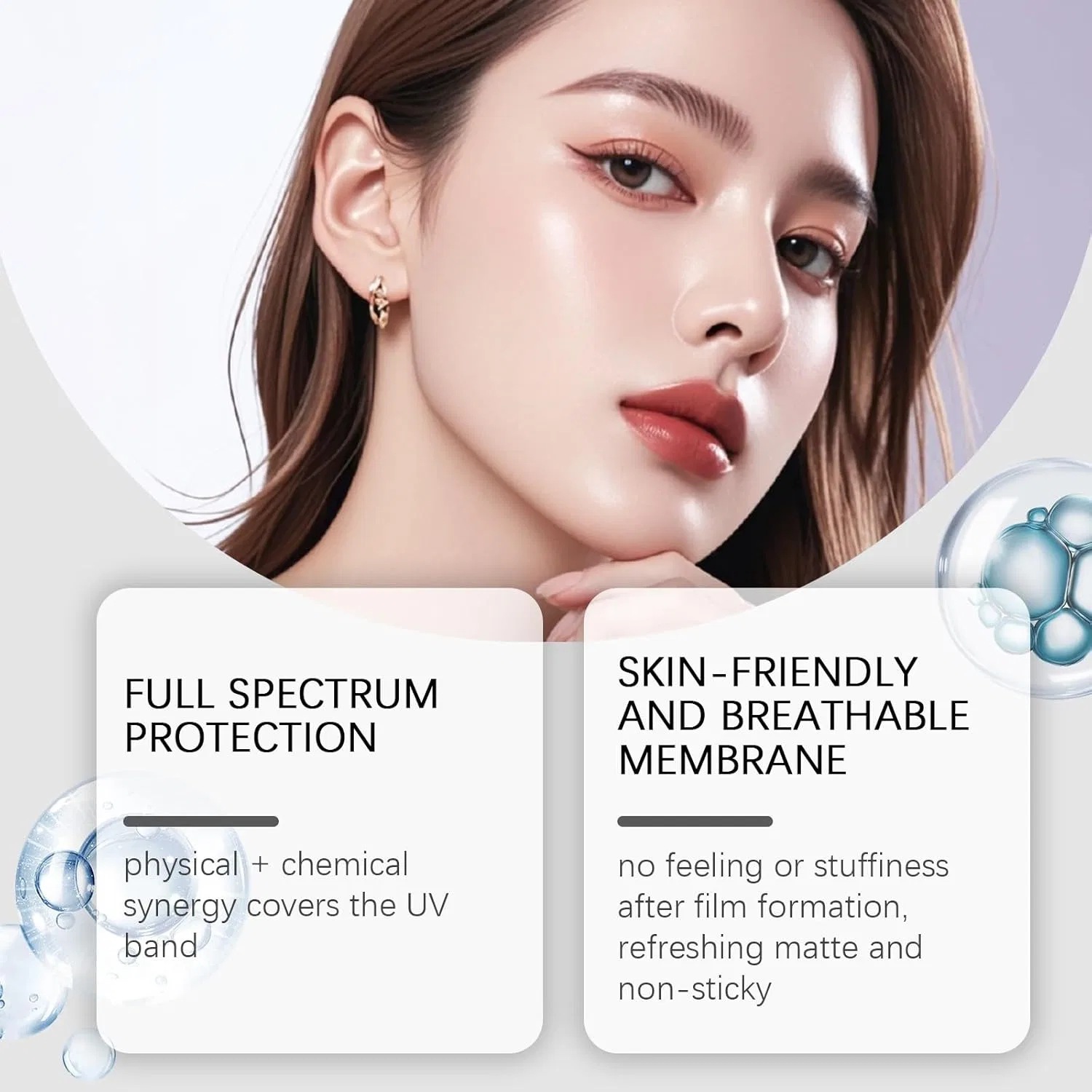 Солнцезащитный крем для лица SPF 50 Light Mild, Generic, 50 г, белый — фото 2