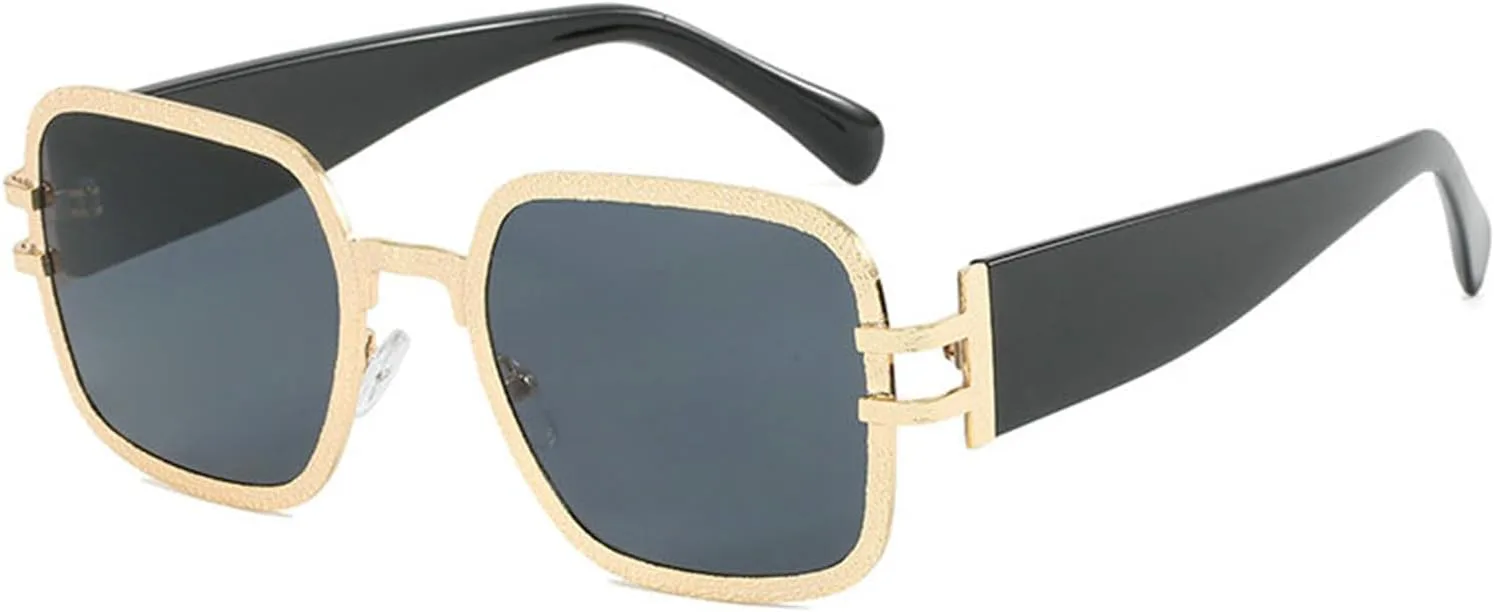 

Винтажные металлические квадратные солнцезащитные очки Willochra для женщин, 2024 год, хип-хоп панк, градиентные, элегантные, сексуальные, в стиле Y2K, Gold+white