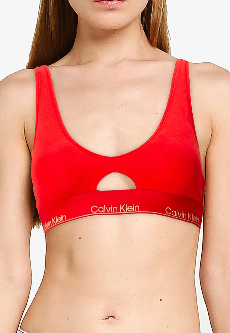 Бюстгальтер-бралетт, с легкой подкладкой, Calvin Klein, красный — фото 3