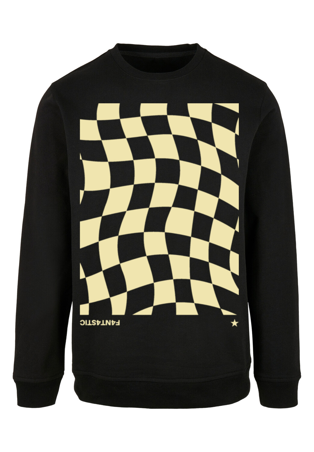 

Пуловер F4NT4STIC Sweatshirt Wavy Schach Muster, черный