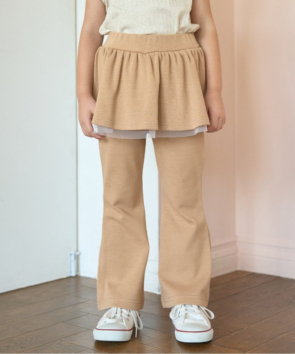 Расклешенные брюки с присборенной юбкой Lycee mine, Beige