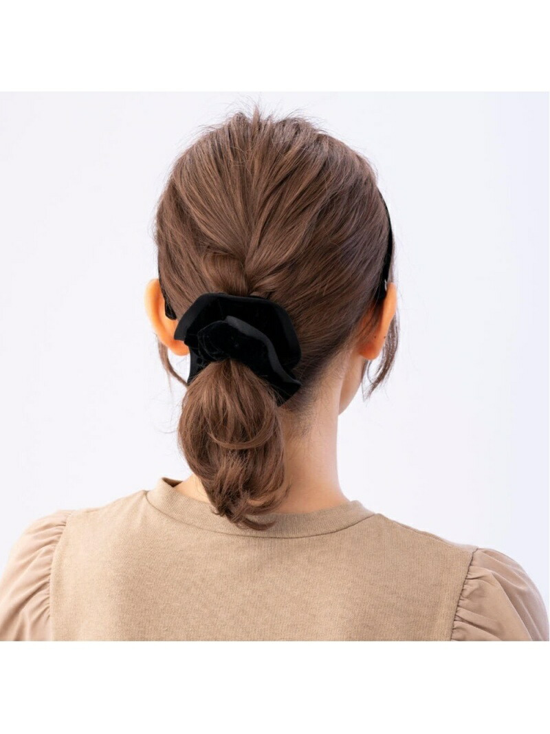 Резинка для волос /Primary Velvet Scrunchie S (черная) Complex Biz, black — фото 4
