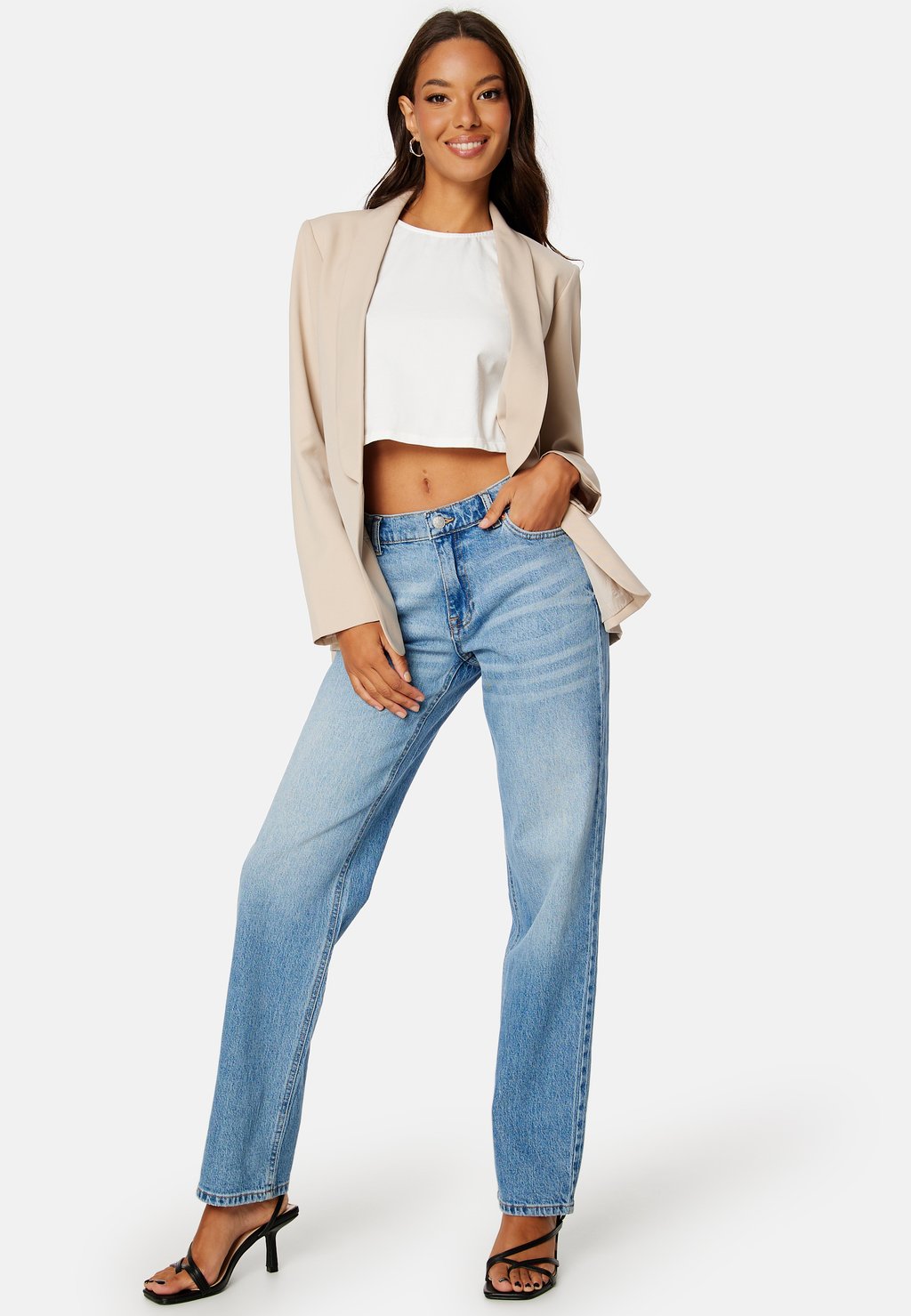

Джинсы прямого кроя LOW WAIST STRAIGHT JEANS Bubbleroom, цвет Light Blue Denim