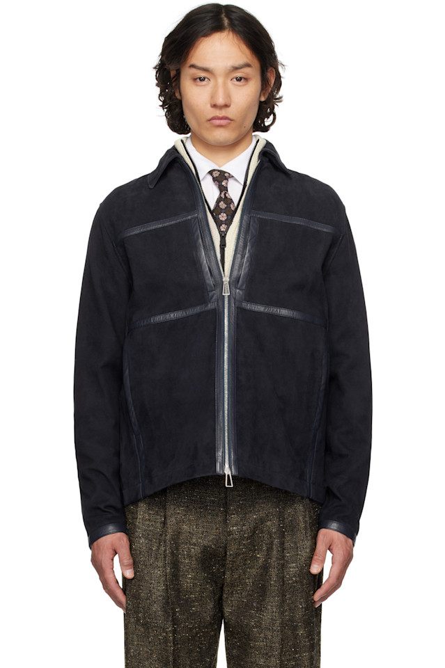 

Замшевая куртка Zip Ps By Paul Smith, синий