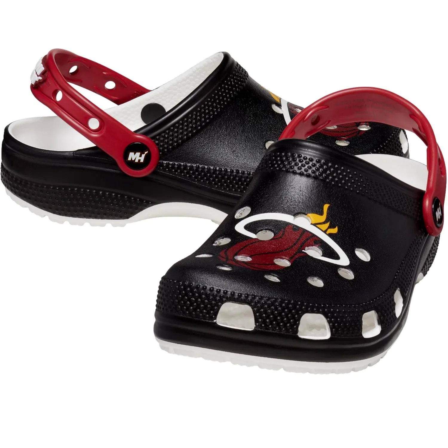 Мужские сабо Crocs NBA Classic Miami Heat 208650-MH, черный — фото 2
