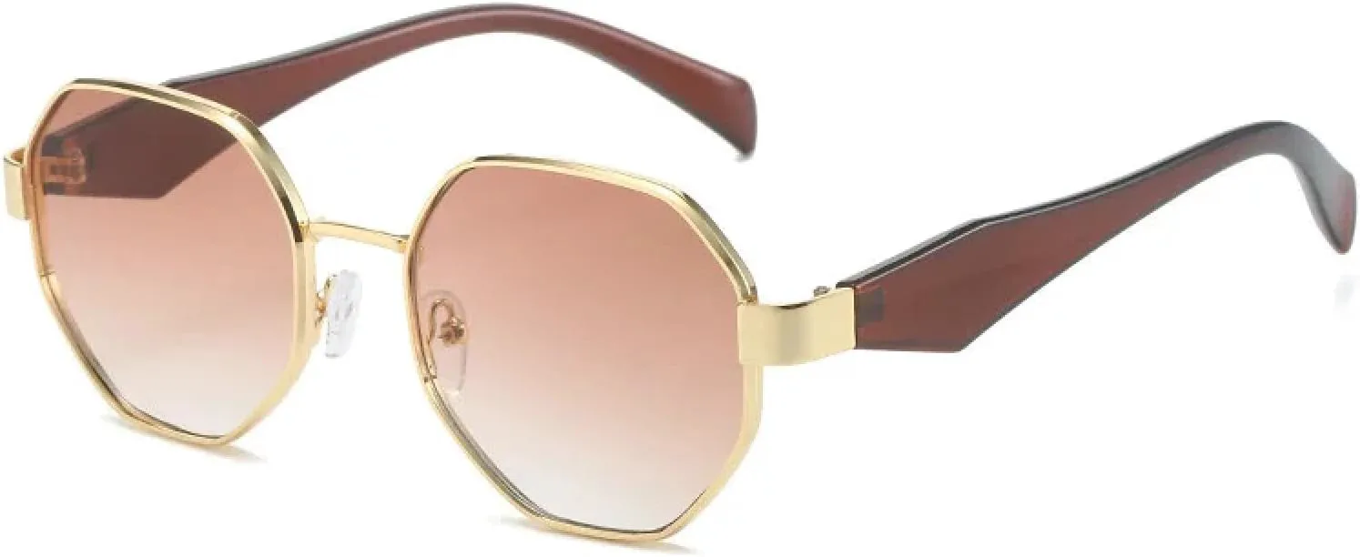 

Унисекс винтажные модные солнцезащитные очки «кошачий глаз» большого размера с защитой от УФ-излучения UV400. Модные солнцезащитные очки TKKTLLT, Browngold-brown