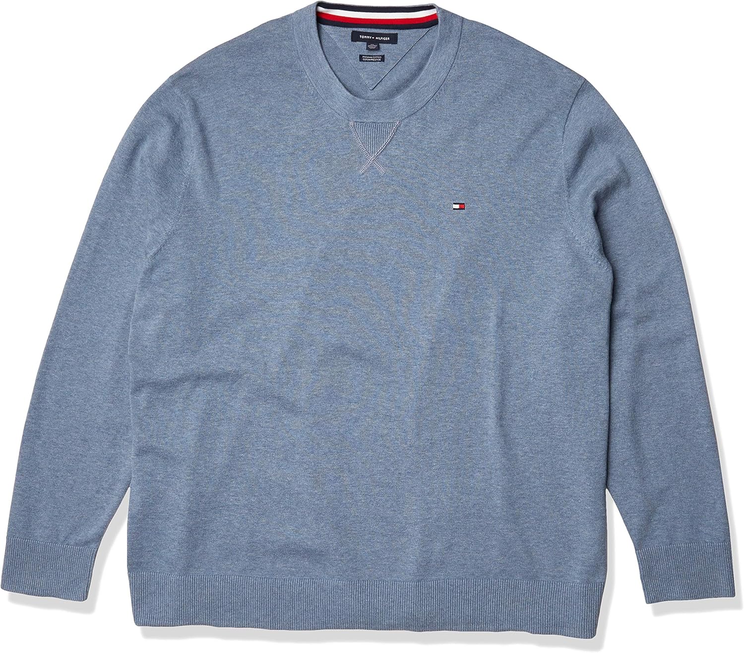 

Мужской свитер Tommy Hilfiger Big and Tall Signature Solid Crewneck, B8801 Captains Blue Heather