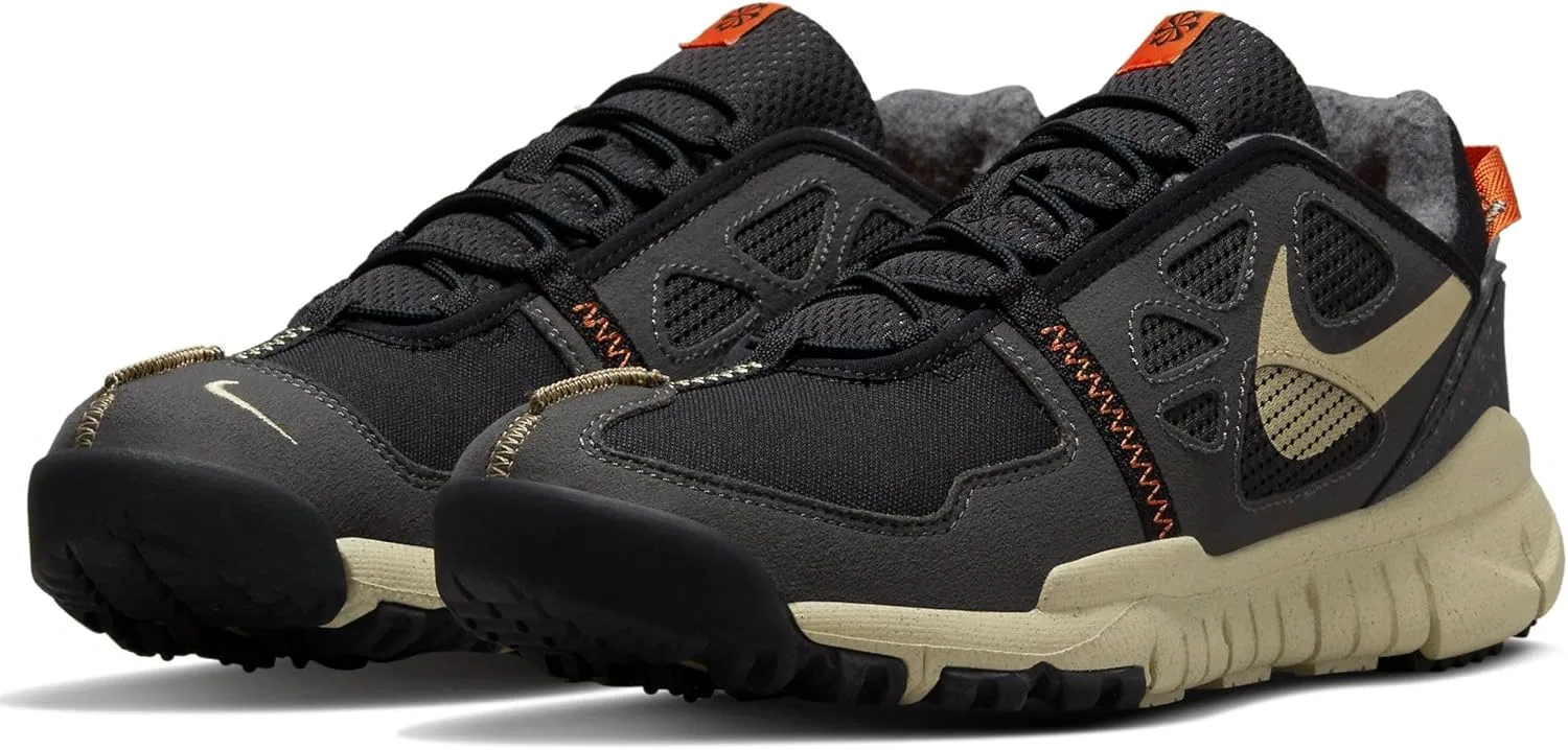 Мужские модные кроссовки Nike Free Terra Vista, Black Canvas Anthracite Orange — фото 3