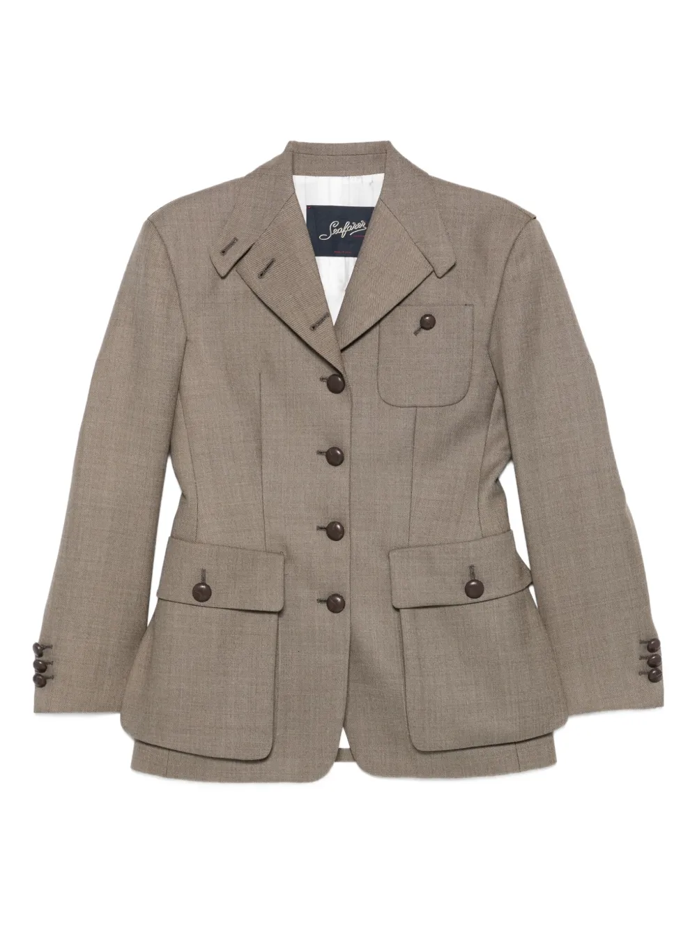 

Пиджак на пуговицах с клапанами на карманах Seafarer, нейтральный