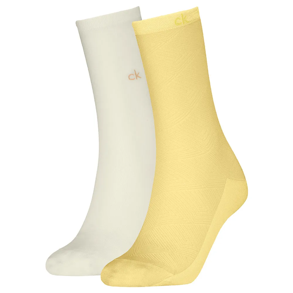

Носки 2 шт Calvin Klein Mesh Squares, желтый