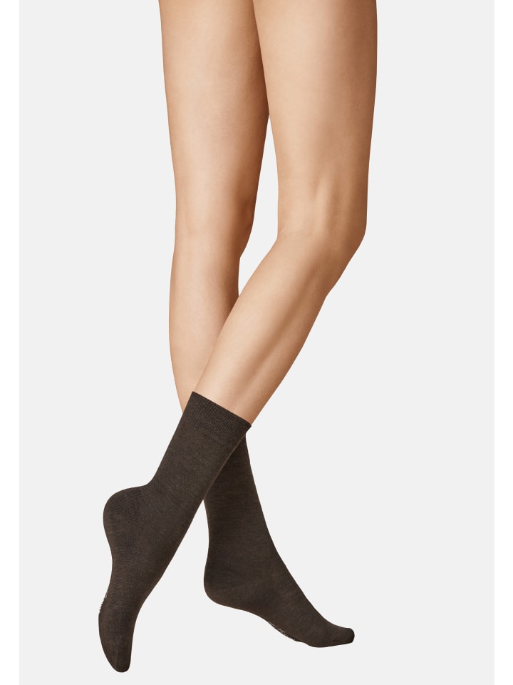 

Kunert Согревающие носки Wool Care коричнево-белого цвета