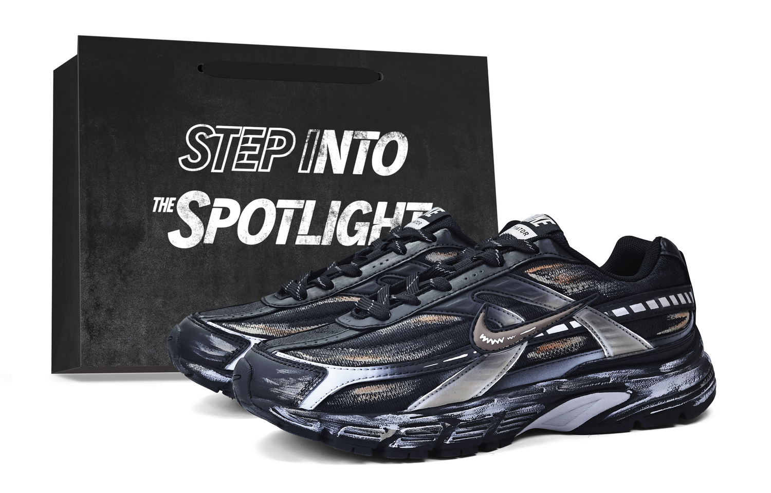 

Nike Инициатор устойчивые к истиранию низкие кроссовки для мужчин black copper