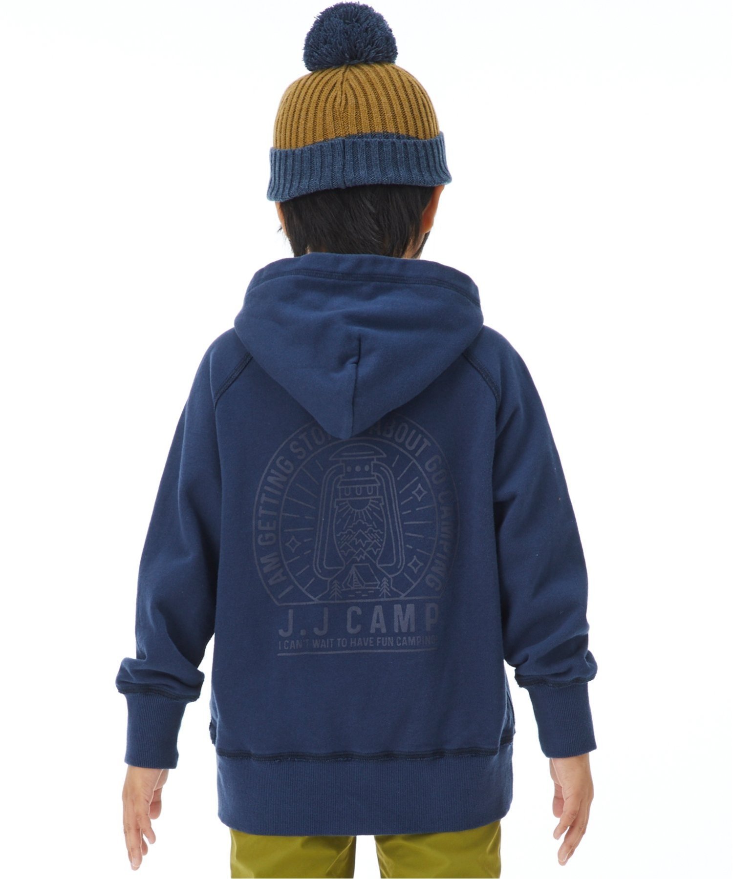 Детская толстовка с капюшоном JJ CAMP/(K) из 100% хлопка с крупным силуэтом. Robe, YOZORA — фото 4