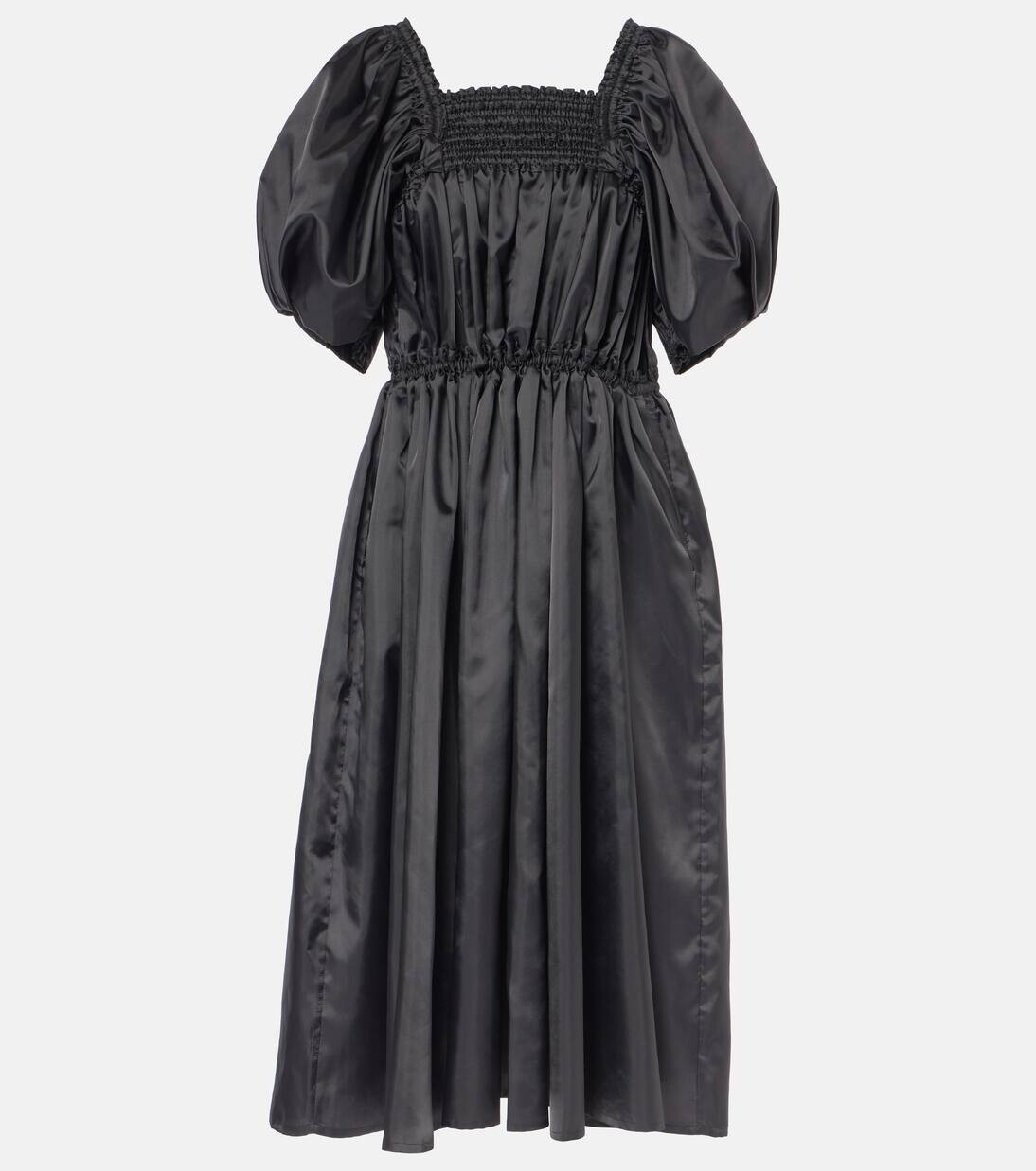 

Платье миди со сборками Noir Kei Ninomiya, черный