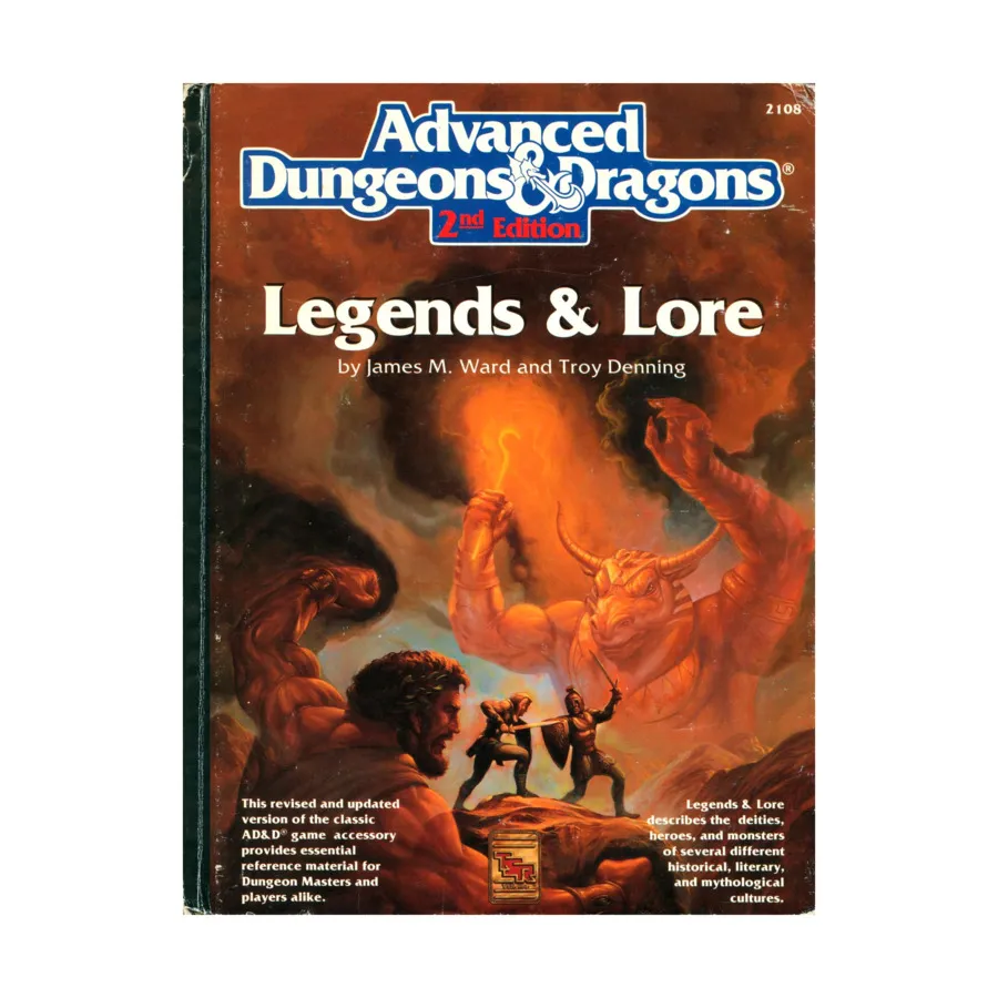 

Legends & Lore (2nd Printing), Advanced Dungeons & Dragons (2nd Edition) - Sourcebooks, твердый переплет
