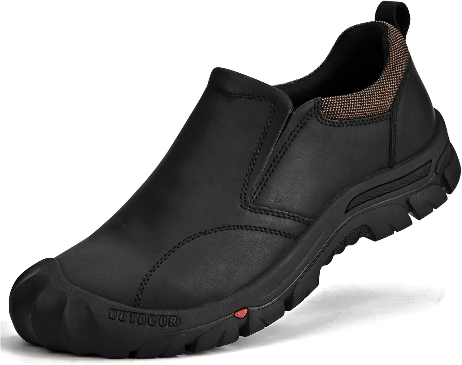 

Мужские водонепроницаемые слипоны UPIShi из кожи для походов, прогулок на улице и повседневной носки, черный