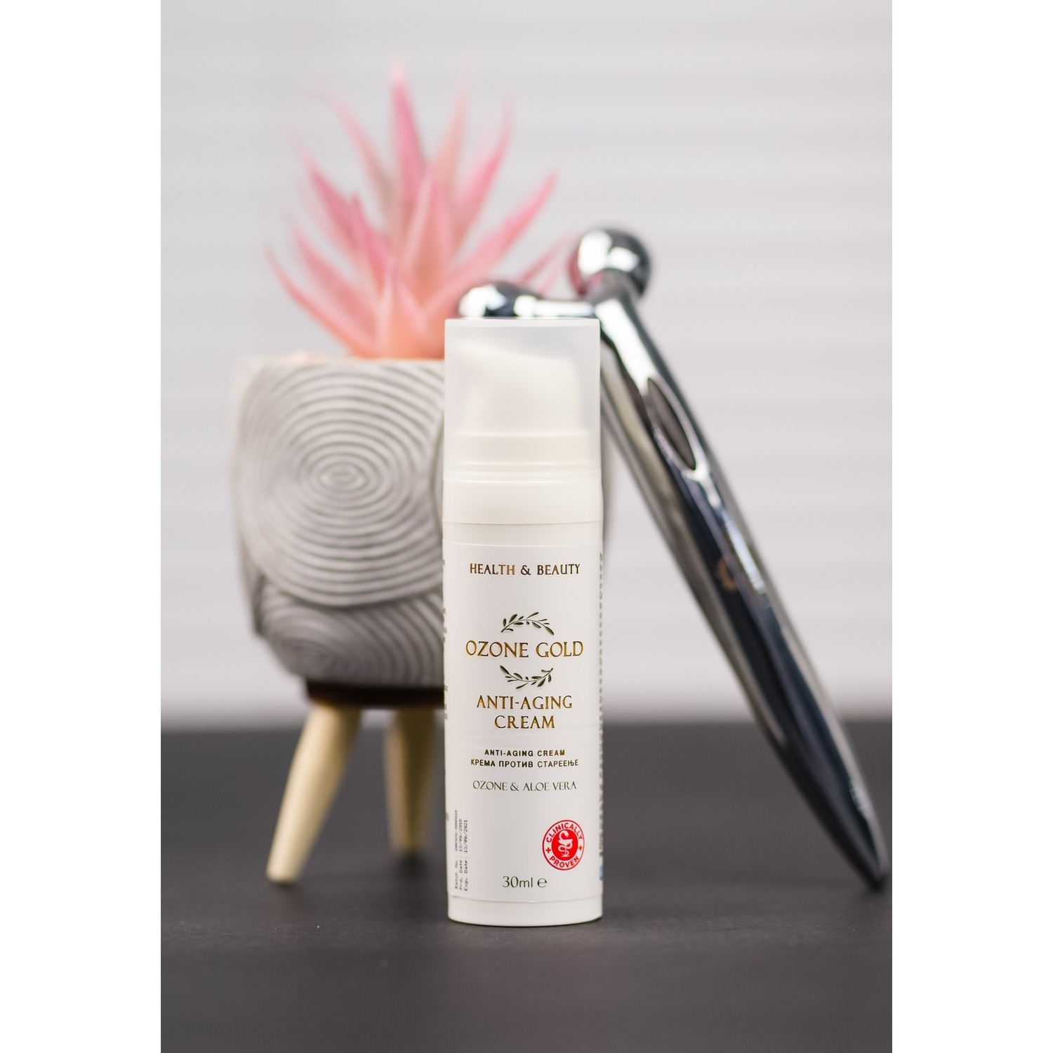 Крем для лица Ozone Gold — Anti-aging-gesichtscreme mit ozonisiertem olivenöl und aloe vera , weiß — фото 4