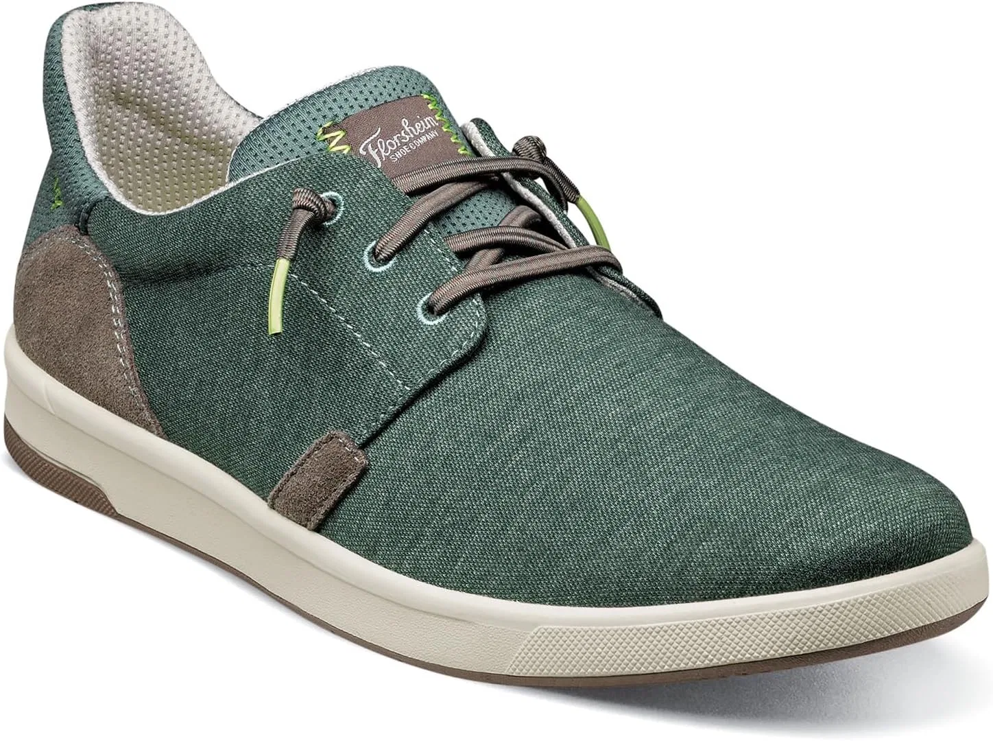 Мужские слипоны Florsheim Crossover из парусины с эластичной шнуровкой, 2-Green Canvas