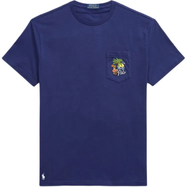 Футболка классическая Polo Ralph Lauren для мужчин, темно-синий