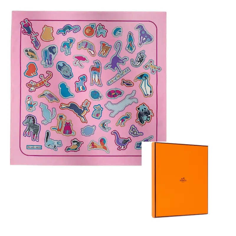 

HERMES Шёлковый шарф, Candy Pink/Blue/Violet