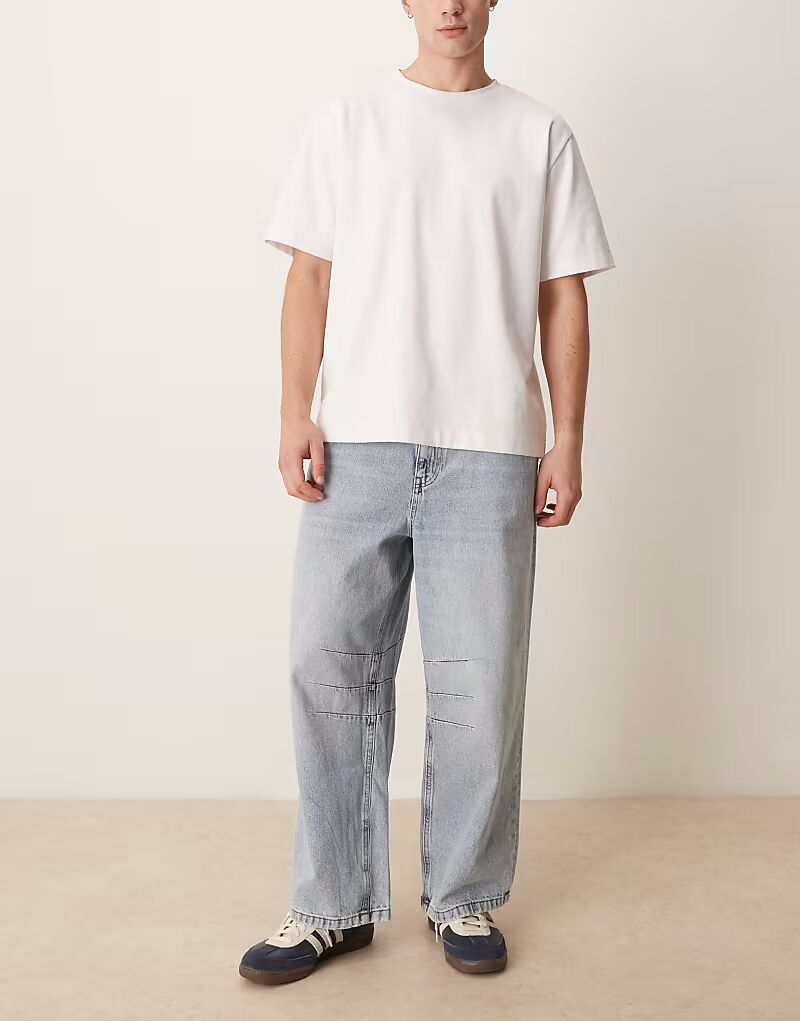 

Джинсы ASOS DESIGN Horseshoe Fit светло-голубого цвета