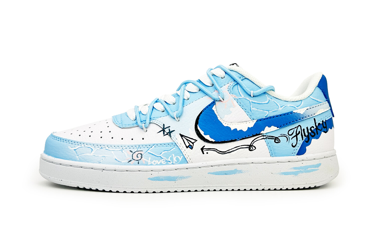 

Кроссовки Nike Court Vision 1 Skateboarding Shoes Men Low-top Blue/white, цвет Cloudy Summer Passage