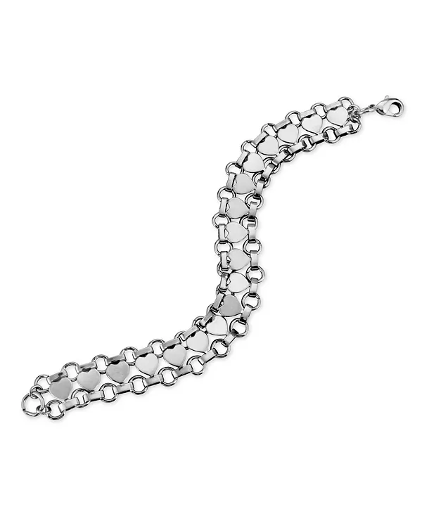 

Серебряный браслет в форме сердца 2028, silver-ton