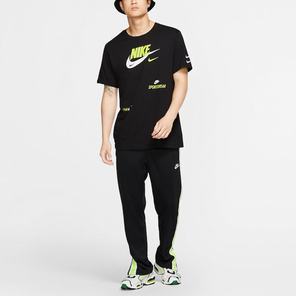 Футболка Nike Alphabet Logo Sports Short Sleeve Black, черный — фото 3
