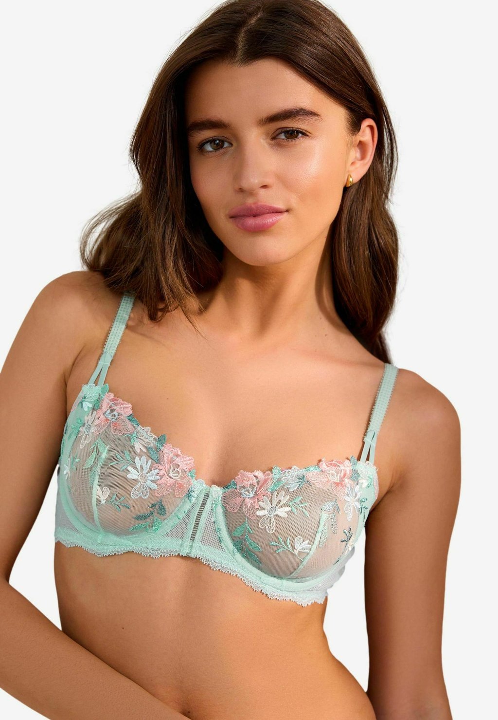 

Бюстгальтер на косточках BALCONY FIT - PREMIUM FLORAL EMBROIDERY Next, синий
