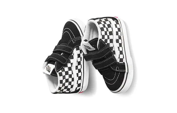 Кроссовки Sk8-Mid Reissue V Toddler 'Checkerboard - Black White' Vans — фото 4