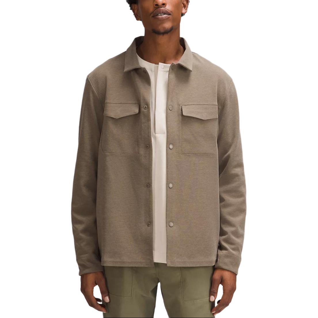 

Рубашка мужская Lapel Moderate Others Lululemon, хаки/хаки