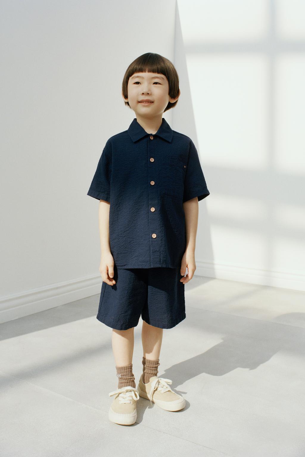 

Рубашка из прозрачной ткани ZARA, темно-синий