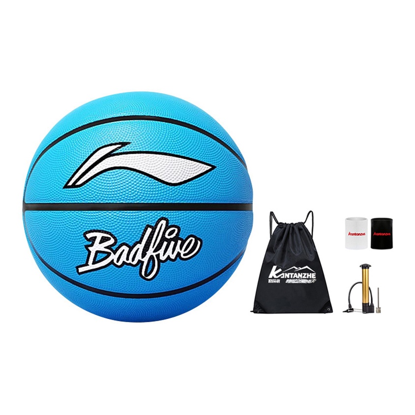 

LINING Баскетбольный мяч badfive резиновый blue №5 №7 тренировочный матчевый unisex