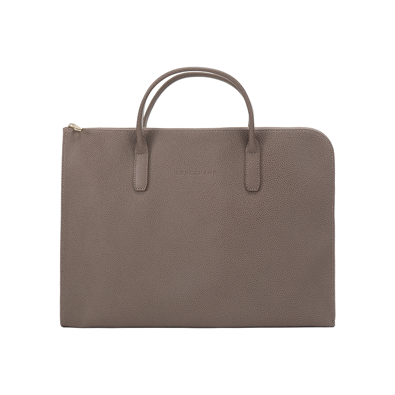

LONGCHAMP Кожаный портфель унисекс тауп-серый