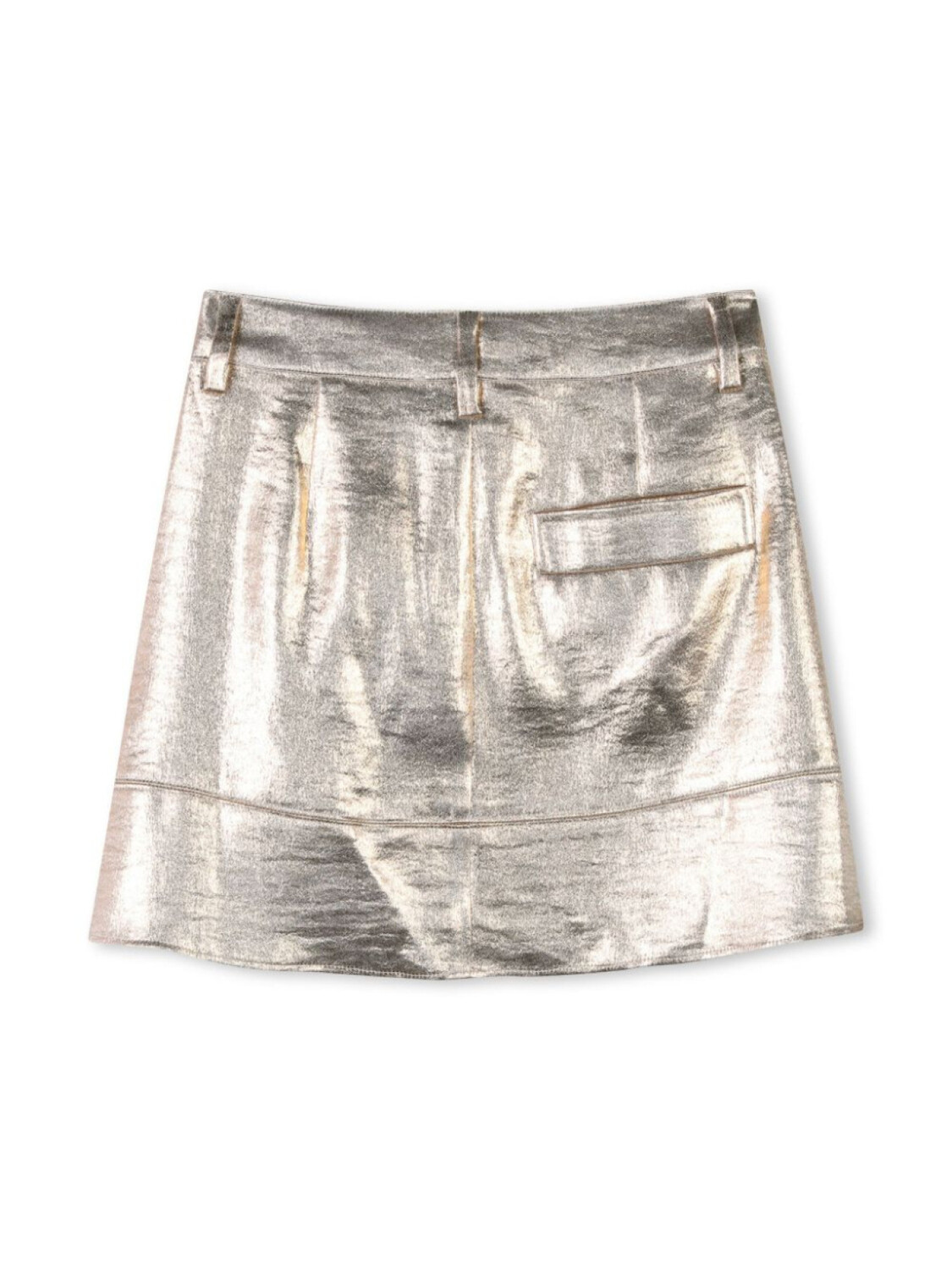 Zadig & Voltaire Kids юбка с эффектом металлик, золотой — фото 2