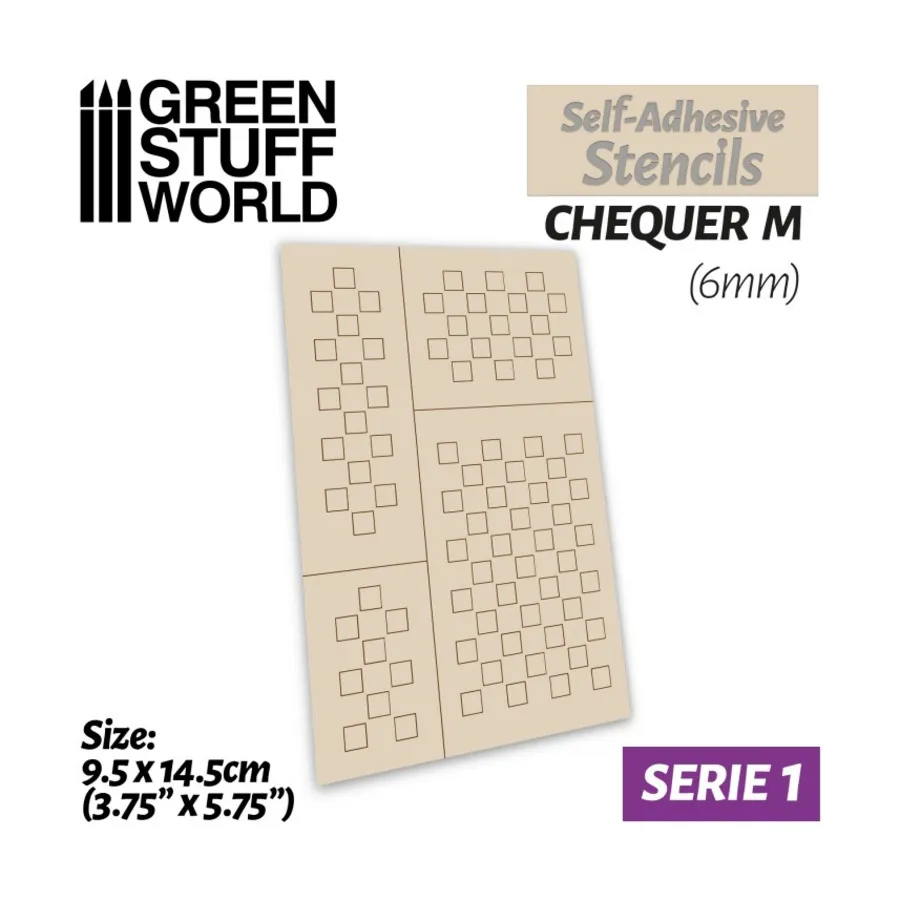 

Трафареты самоклеящиеся - Шашка М - 6мм, Accessories - Tape, Stencils, Adhesives, & Masking (Green Stuff World)