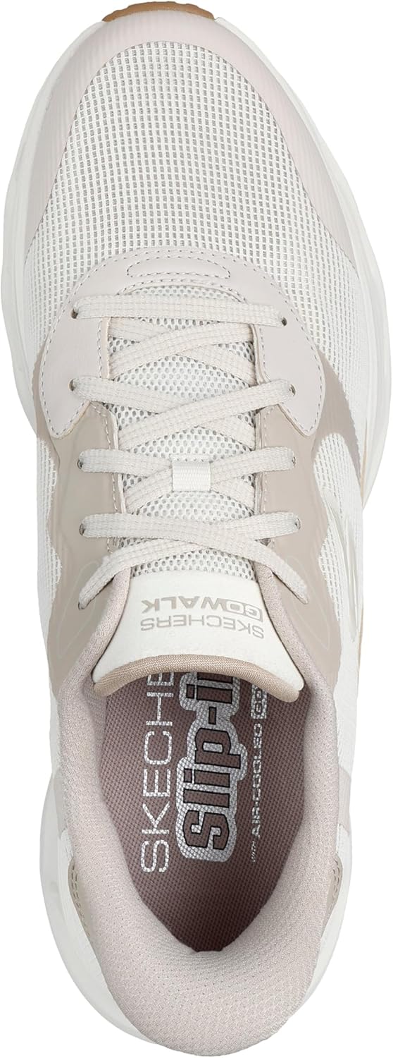 Мужские кроссовки Skechers Hands Free Slip-ins Go Walk Glide-Step 2.0 - Zac, слоновая кость — фото 3